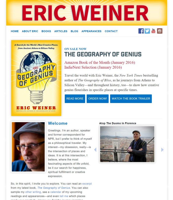 Eric Weiner AuthorsOnTheWeb